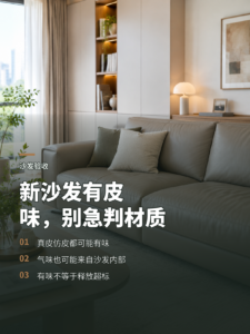 新沙发有皮味，真皮仿皮都可能出现
