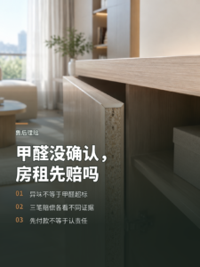甲醛结果没确认，20天房租该不该先赔