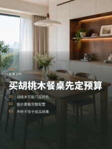 买胡桃木餐桌，先定预算再选木头