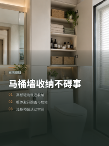 马桶上方别空着，墙面收纳怎样做才不碍事