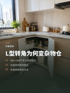 L型厨房600转角，为什么会变成杂物仓？
