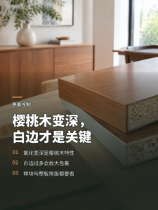 樱桃木氧化不可怕，怕的是白边没选对