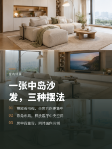 一张中岛沙发如何切换三种生活场景