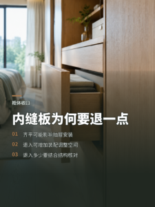 抽面旁的内缝板，为什么要往里退一点