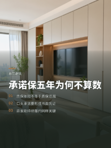 全屋定制承诺保五年，合同里为什么找不到更关键