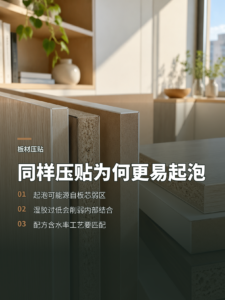 为什么同样压贴，有的板材更容易起泡爆板
