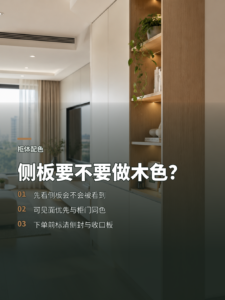 柜体侧板要不要做木色，关键看它会不会被看见