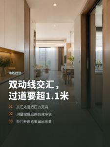 双动线一穿插，过道为何要留到1.1米以上