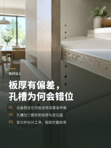 一块板厚度有偏差，为什么会让柜体孔槽错位