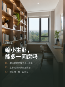 缩小主卧、书房搬上楼，怎样多出一间房