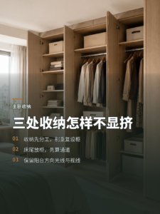 主卧分出三处收纳，怎样才能不显拥挤