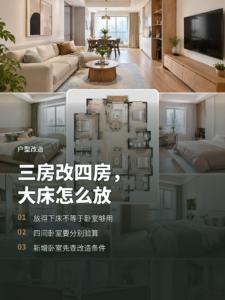 六口之家三房改四房，四张大床该怎么放