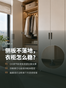 衣柜用了OM调节脚，侧板为何可以不落地