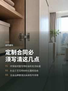 定制家具签合同，环保和五金都要写清楚
