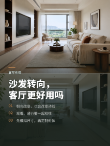客厅沙发换个朝向，空间就会更好用吗