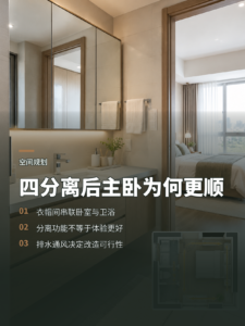 卫生间四分离后，主卧为何能形成环绕式布局