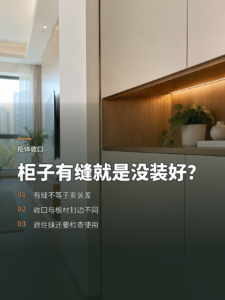柜子装好还有一条缝，收口到底处理什么