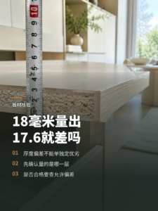 18毫米板材，量出17.6就算质量差吗