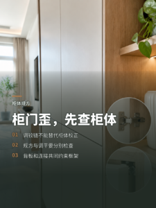 柜体看着方正，为什么装好后柜门还会歪
