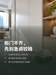 柜子看着装正了，为什么还要调底下的脚？