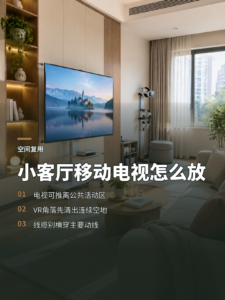 小客厅用移动电视，角落留给VR体感更灵活
