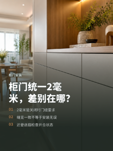 柜门统一留2毫米，整套柜子的差别在哪？
