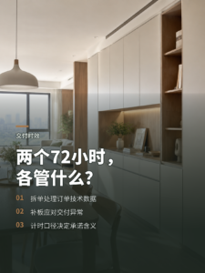 定制家具为何要把拆单和补板都定在72小时
