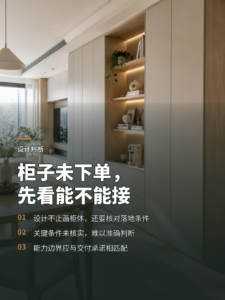 柜子还没下单，设计师为何先判断“接不接”