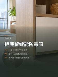 柜体底部留一两公分通气孔，能有效减少发霉隐患