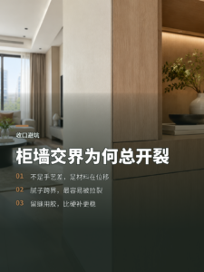 墙和柜子用的是两种材料，为什么交界处最容易裂？