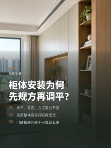 柜体安装为什么要先规方再调平？