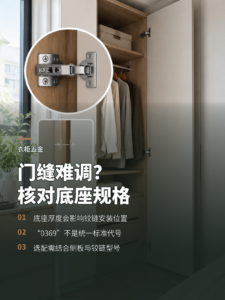 柜门合页底座的0369，和侧板厚度有什么关系？