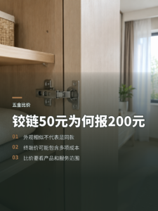 一只铰链网上卖50元，定制报价200元就贵了吗？