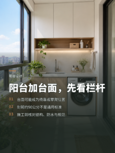 阳台想加操作台，栏杆下方为何常要先封90公分？