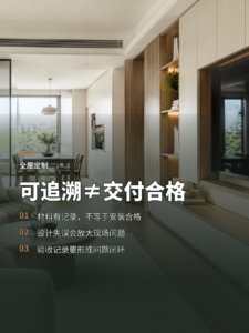 全屋定制可追溯，为什么仍要盯住现场最后一公里