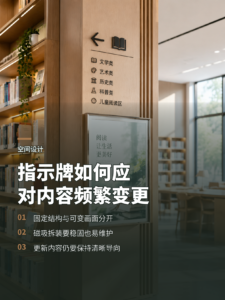 图书馆指示牌如何适应展览与宣传内容的变化