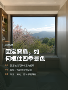 固定窗扇怎么变成一幅四季可看的室内取景框
