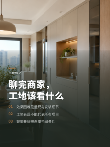 选全屋定制，和商家聊完还该去工地看什么